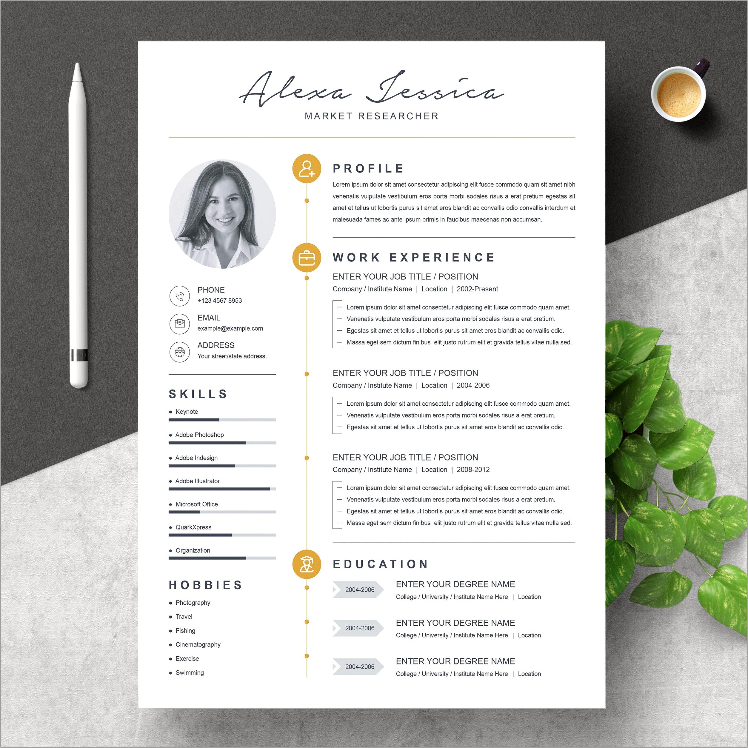 Mac Pages Resume Templates Download Free