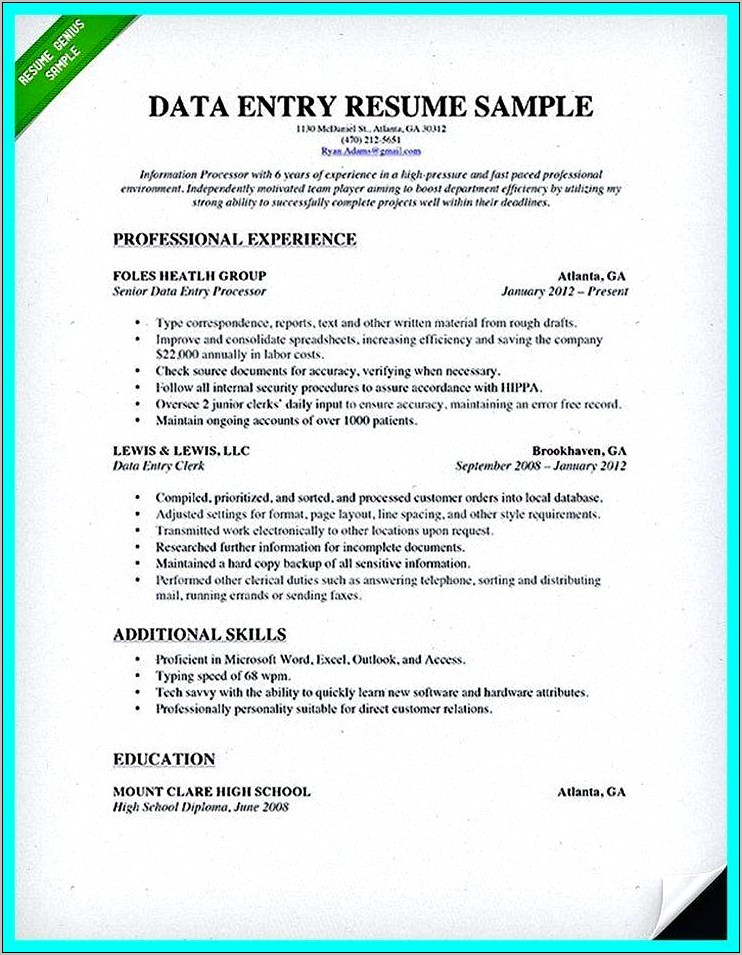 Mail Sorter Job Description For Resume