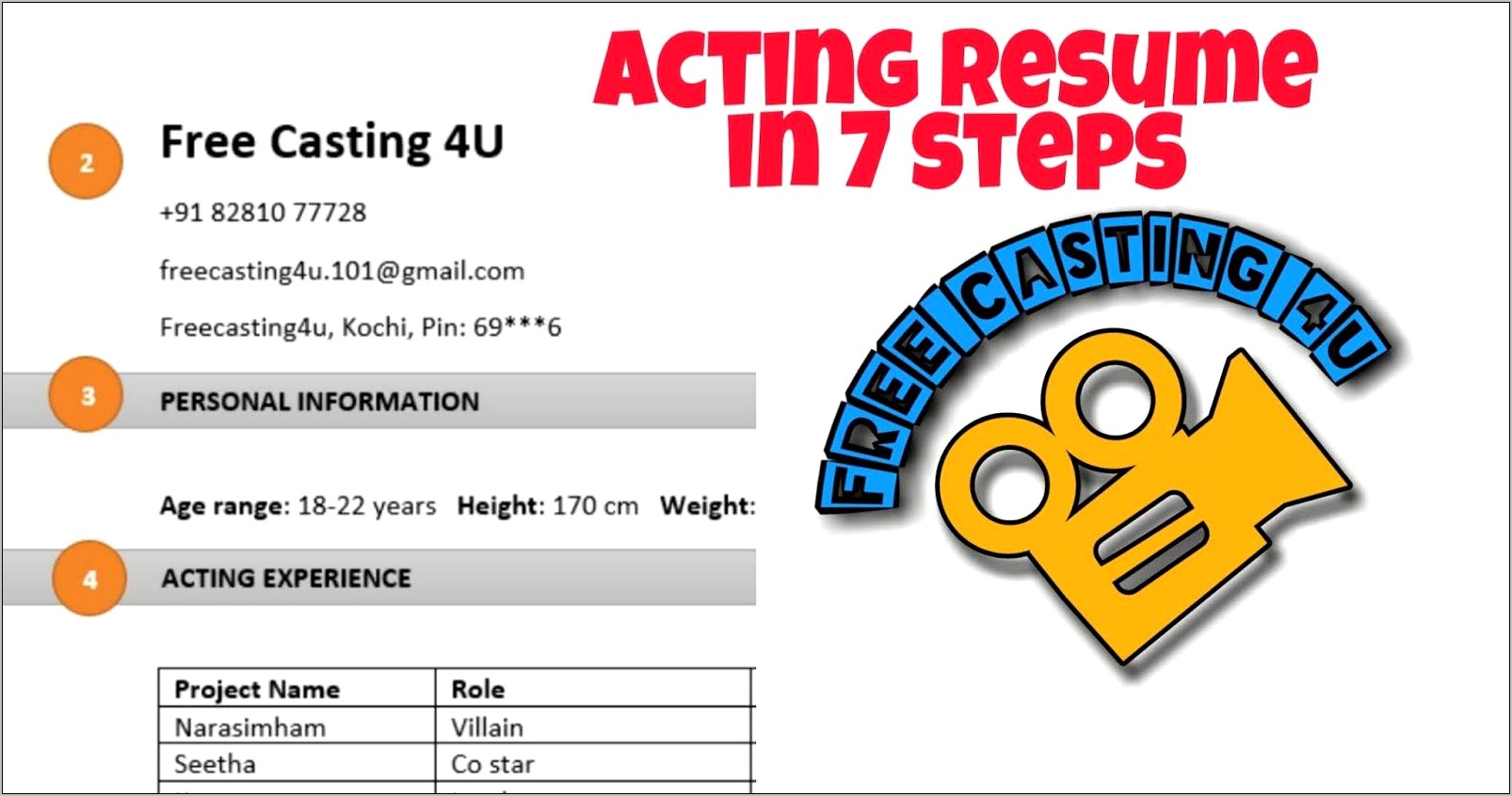 Make A Acting Resume For Free