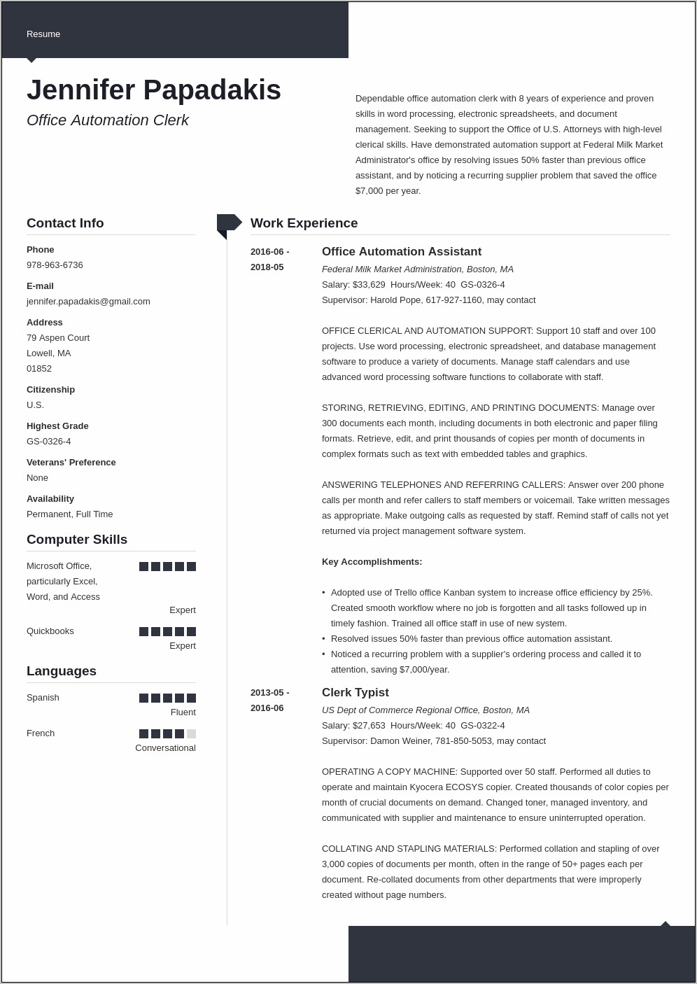 Make A Federal Resume Sample Without Experience
