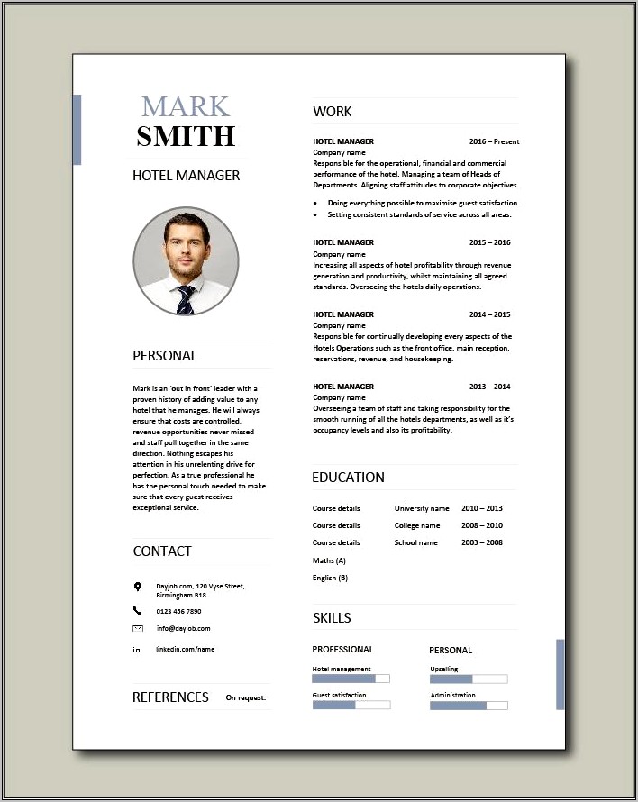 Making A Resume To Be A House Manager