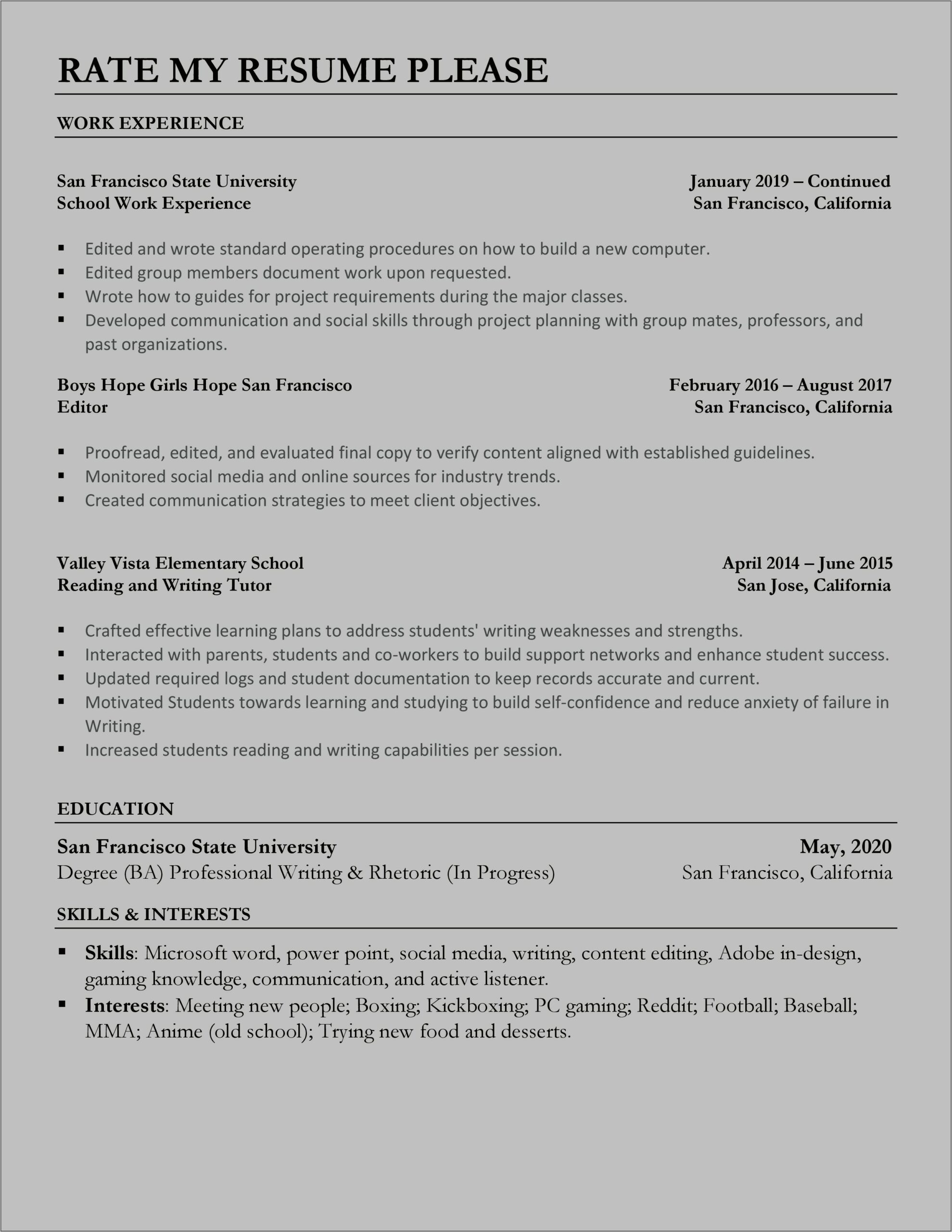 Making Resume With Template Or Without Reddit