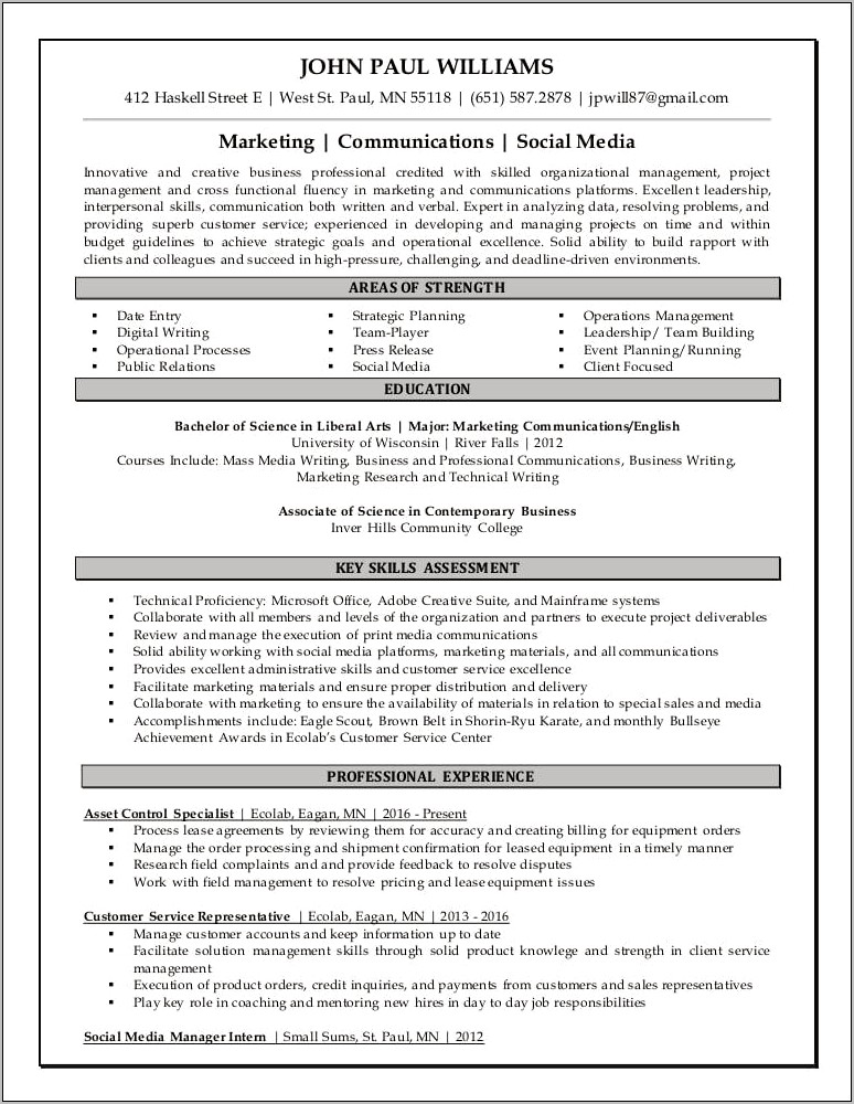 Market Research Call Center Job Description Resume