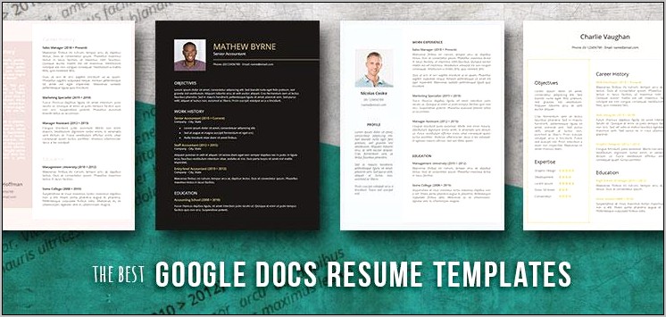 Material Design Resume Template Google Docs