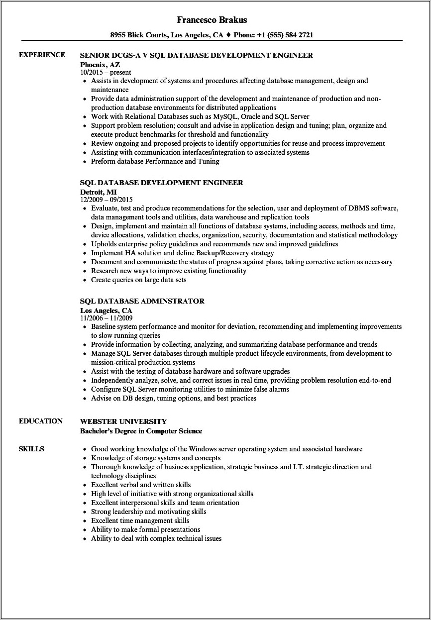 Mcsa Knowledge Basic Skills And Abilities Resume Example