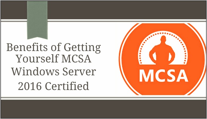 Mcsa Knowledge Basic Skills And Resume Sample