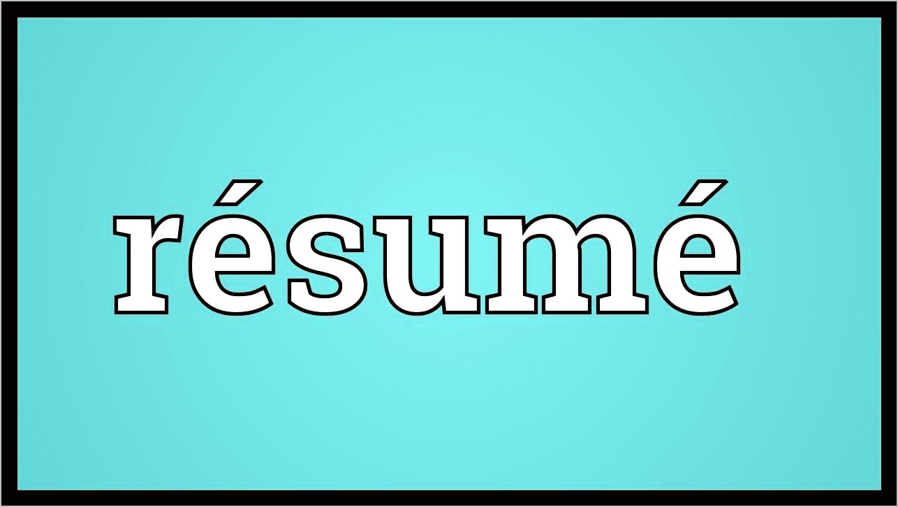 Meaning Of Resume Work In Urdu