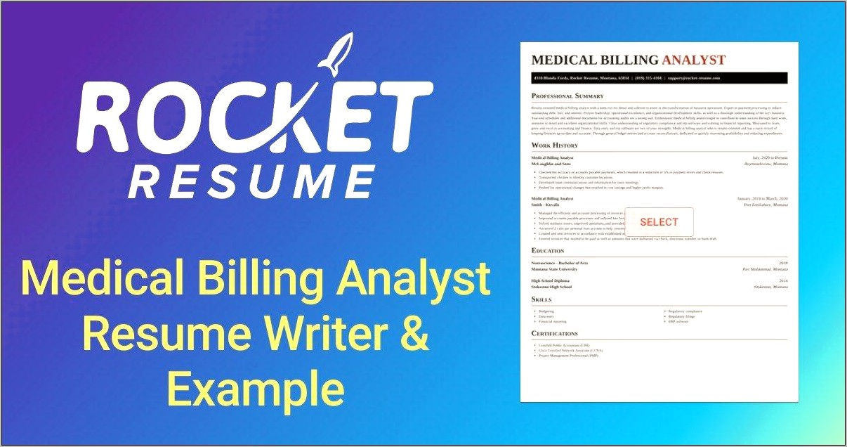 Medical Billing Analyst Job Description Resume