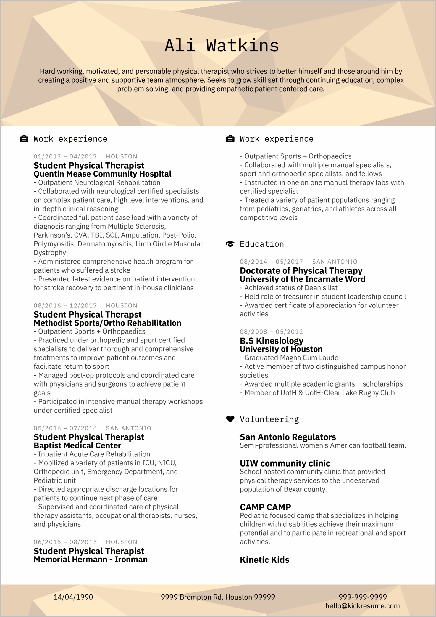 Mental Health Therapist Resume Objective Examples