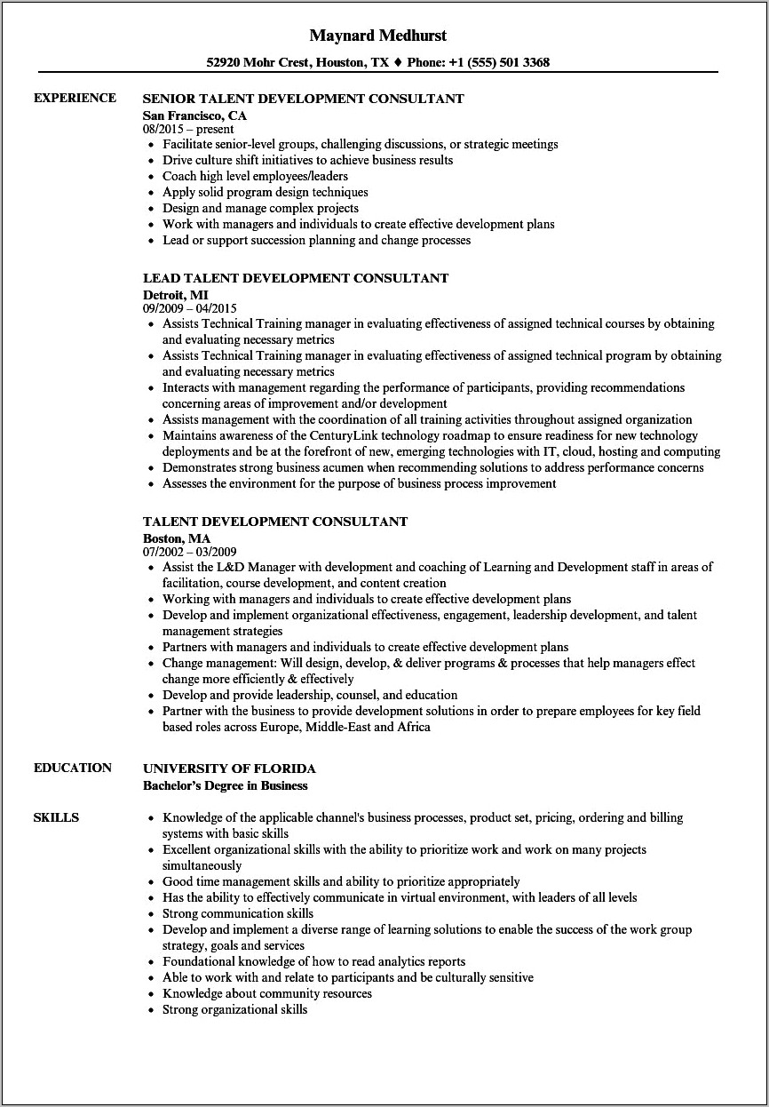Mentoring Experience On Resume Sucession Planning