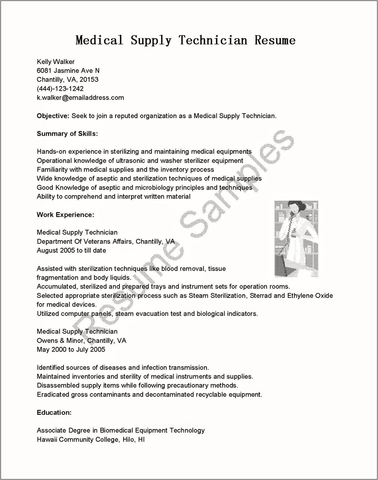 Microbiology Lab Technician Resume Objective