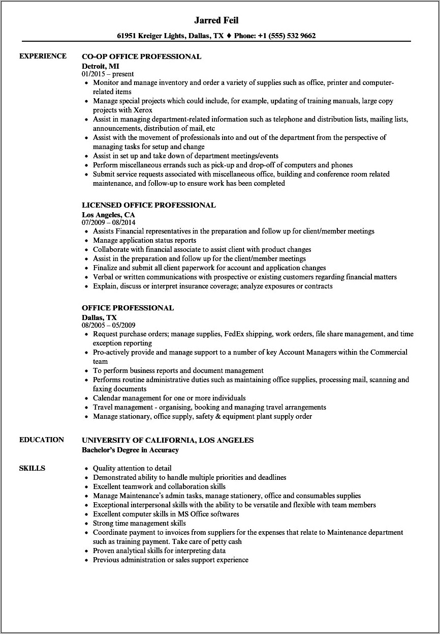 Microsoft Office Resume Templates For Students