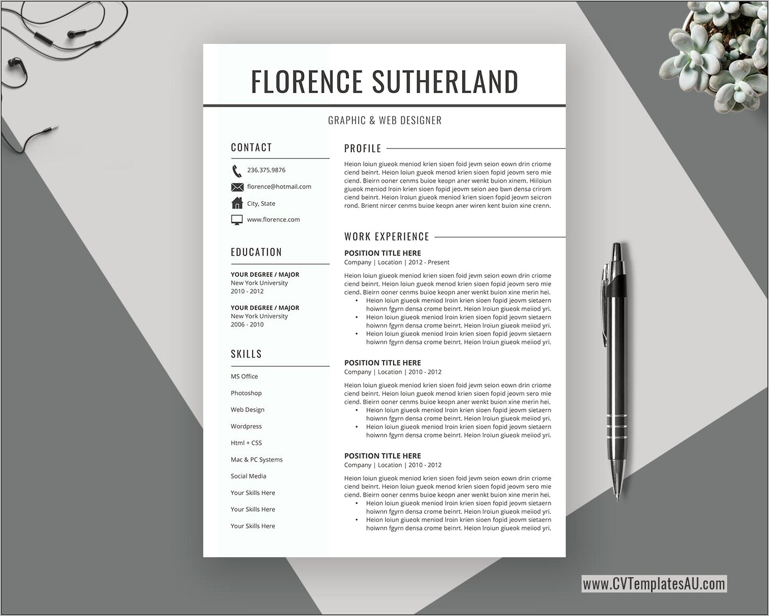 Microsoft Office Word Resume Template Download