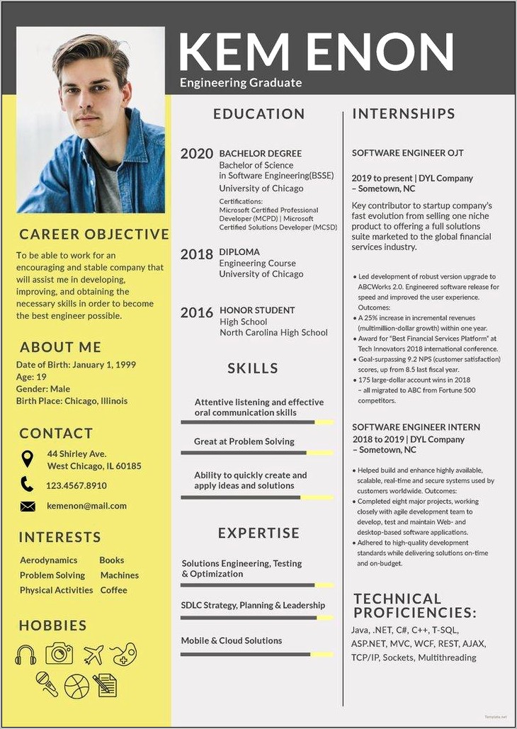 Microsoft Resume Templates For Highschool Students