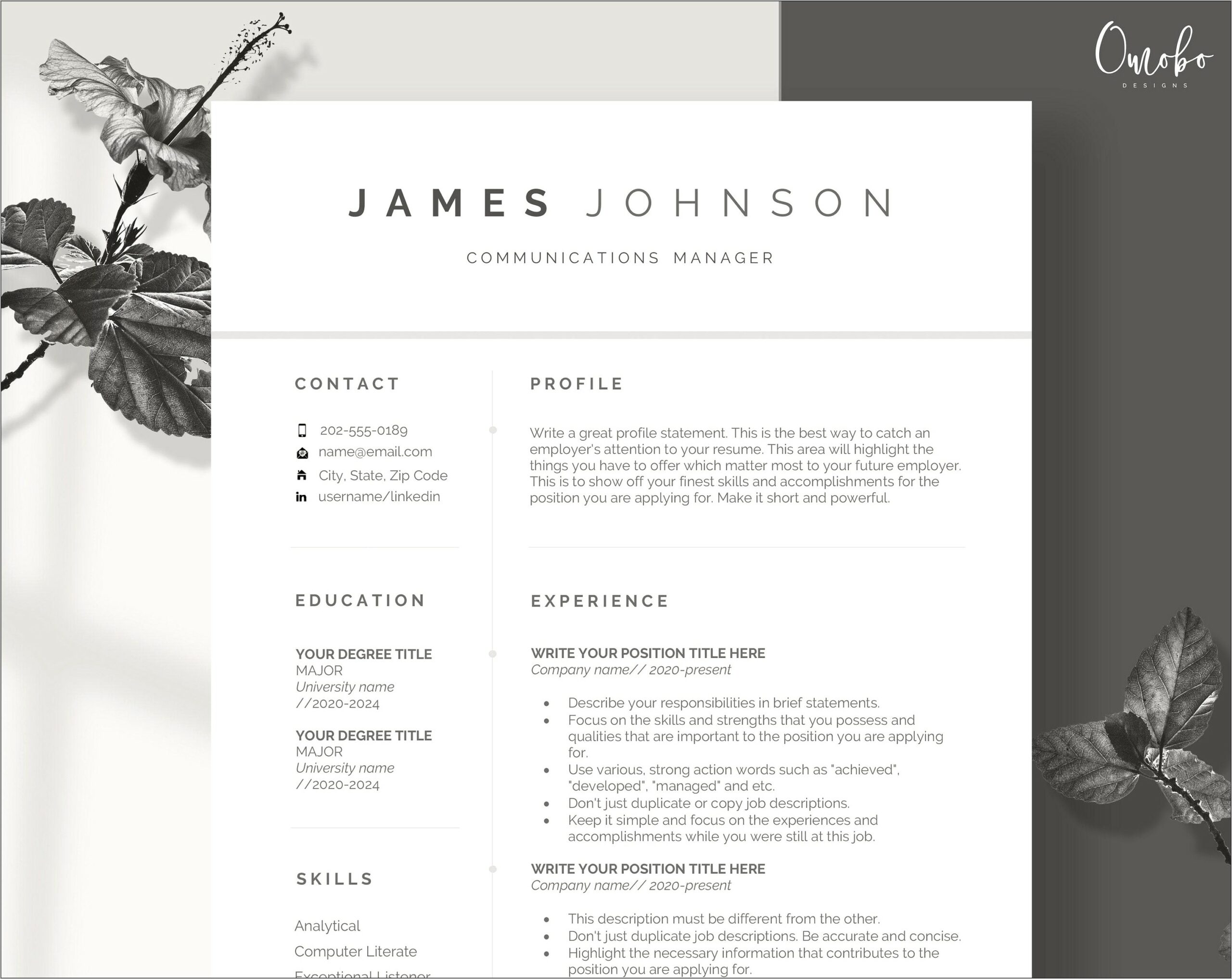 Microsoft Templates Functional Resume And Refererence Page