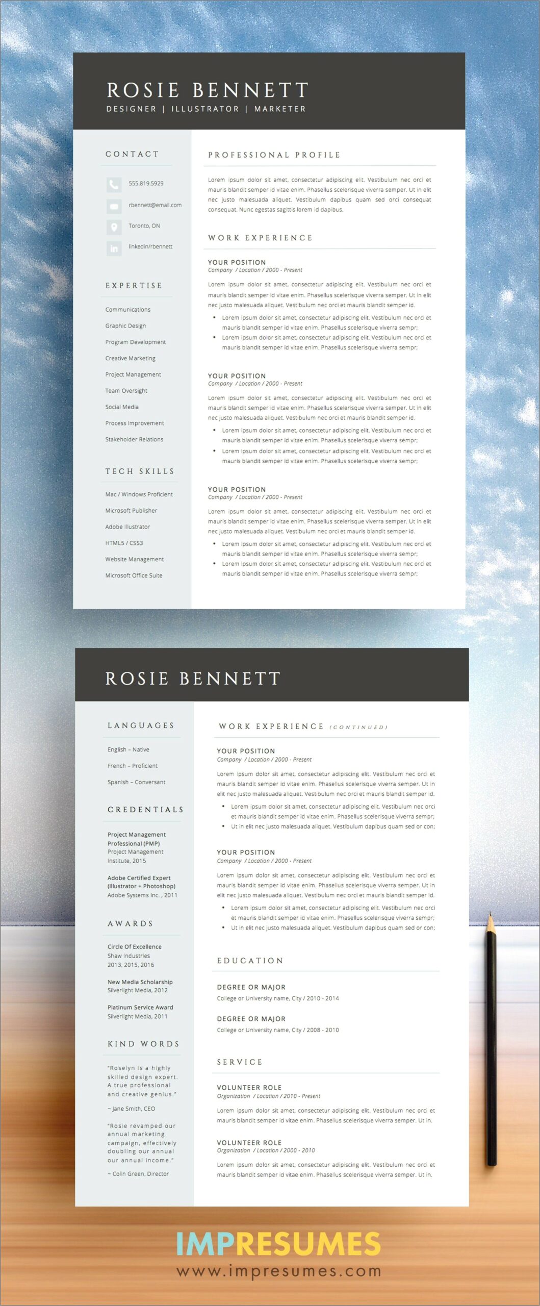 Microsoft Word Extra Page On Resume