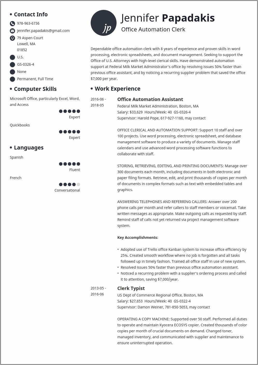 Microsoft Word Resume Template Govenmentjobs.com