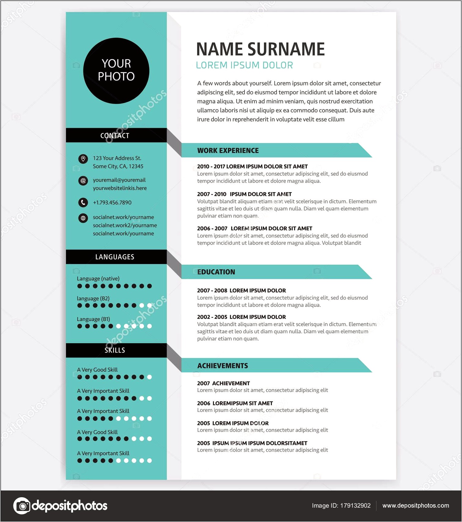 Minimalist Creative Resume Template Googl Docs