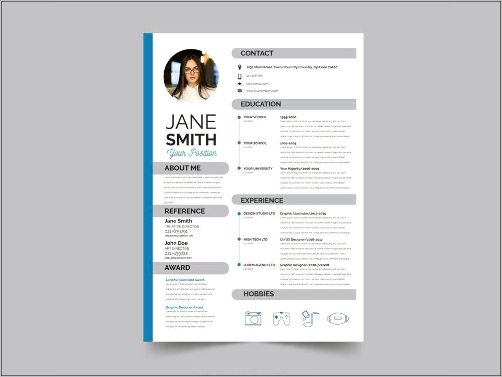Modern Resume Template Free With Image