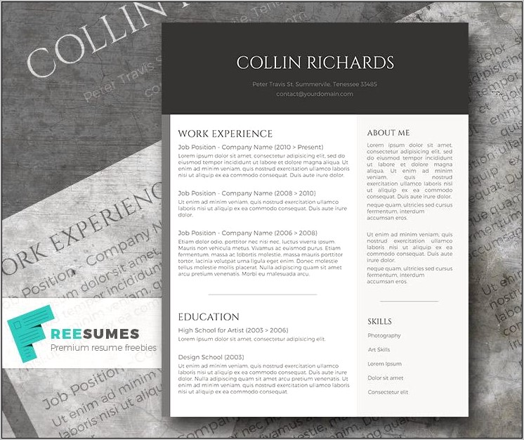 Modern Resume Template Word Free Download