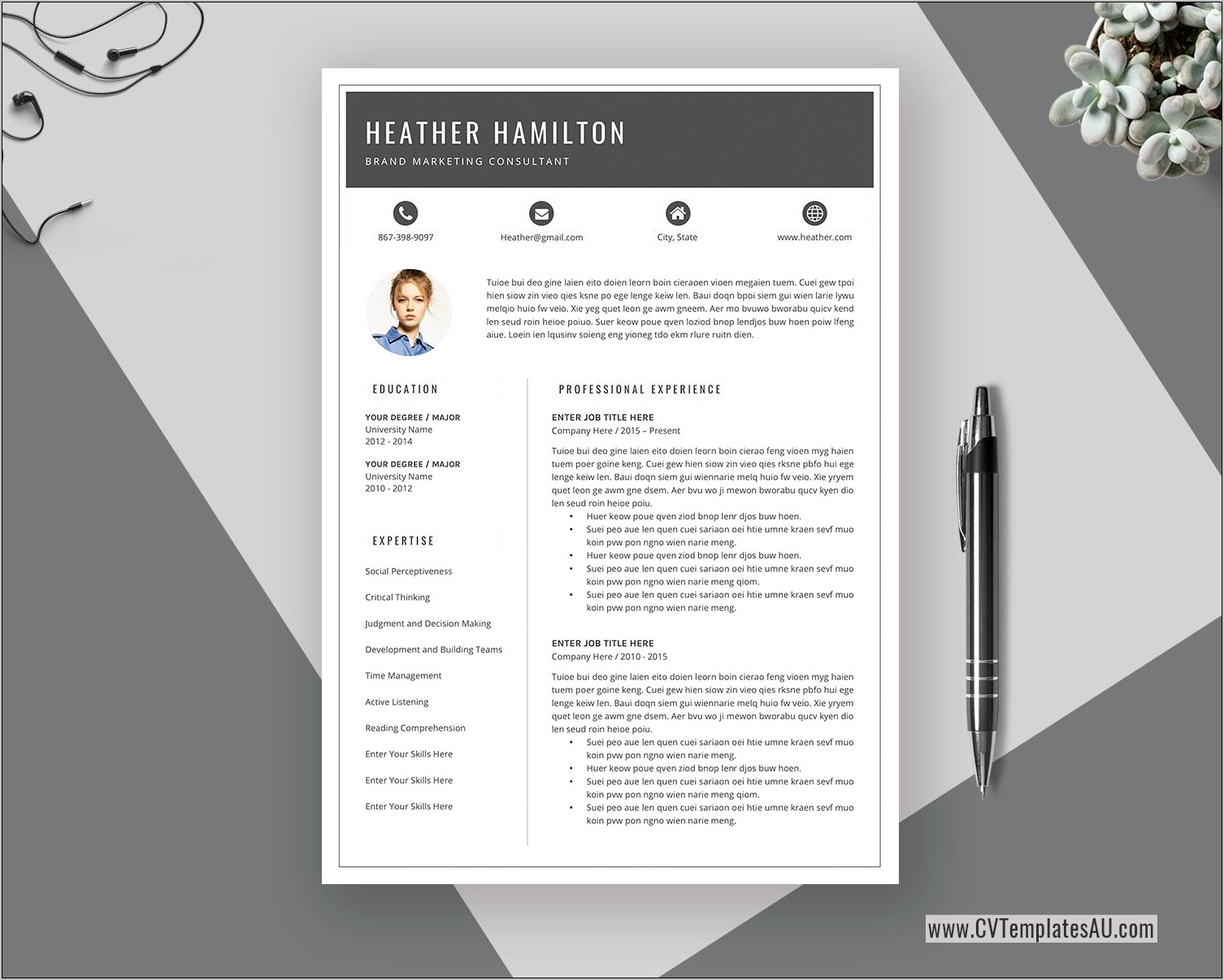 Modern Resume Templates Free Download For Freshers