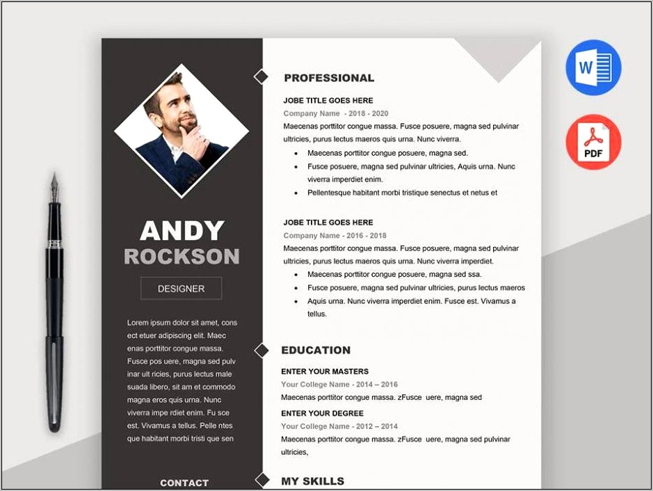 Modern Resume Templates Free For Word
