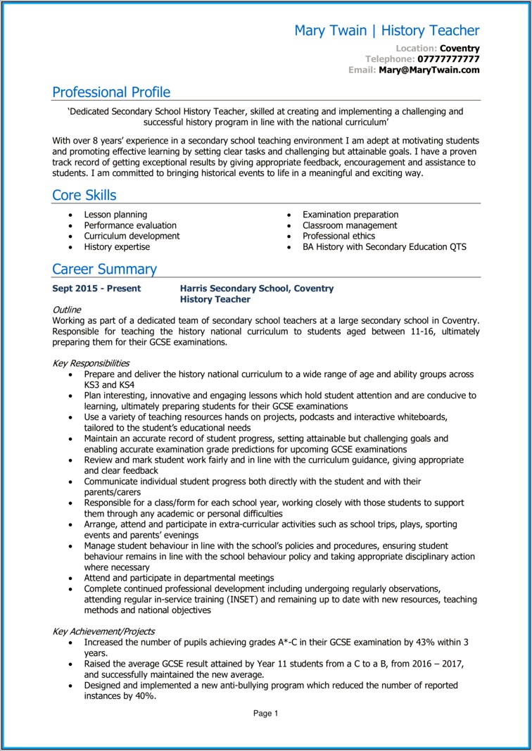 Monitoring And Evaluation Resume Summary Examples