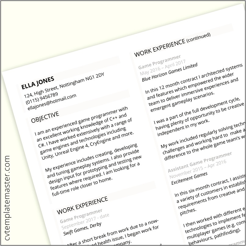 Move Line In Word Resume Template