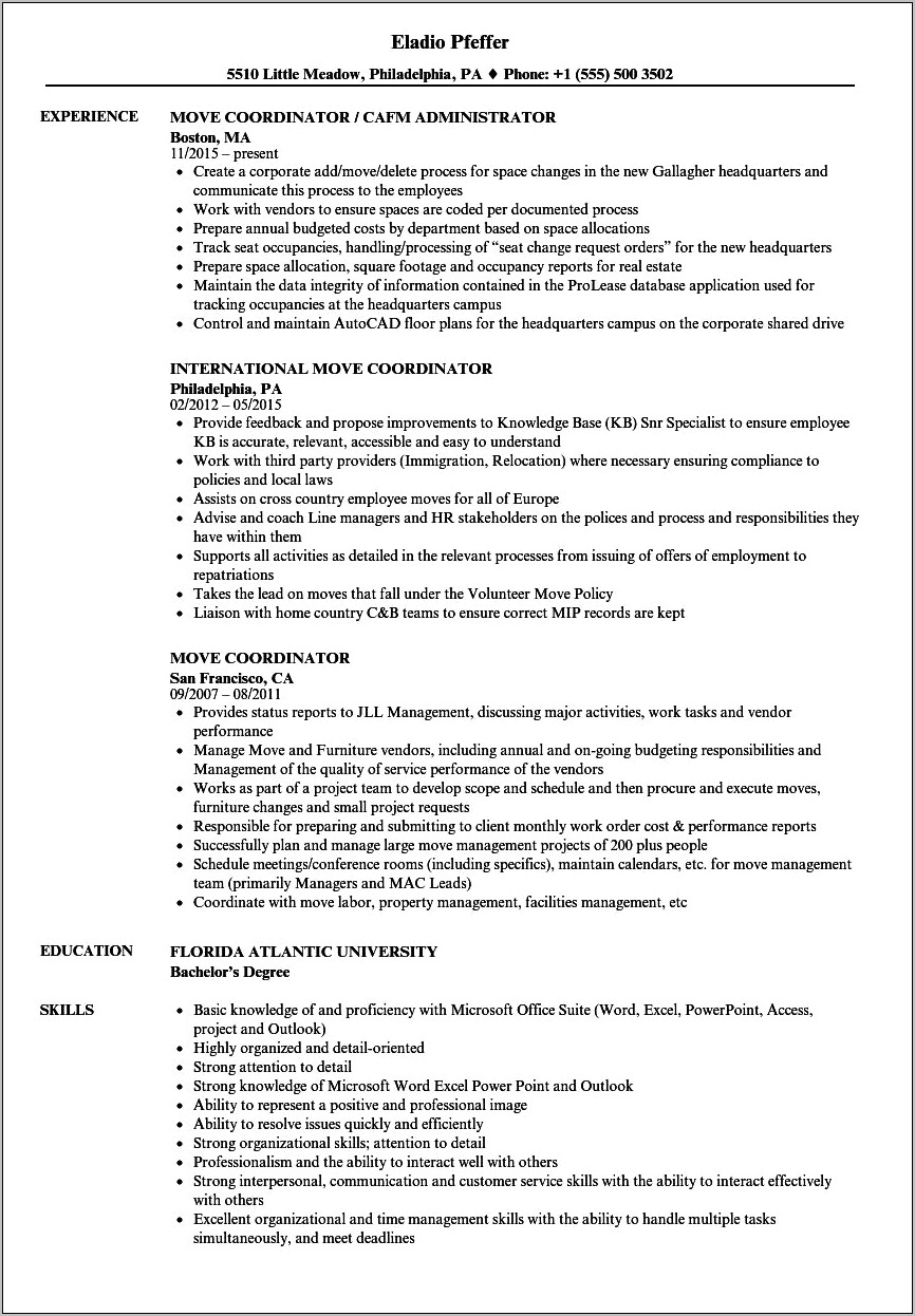 Moving On To Better Things Example In Resume
