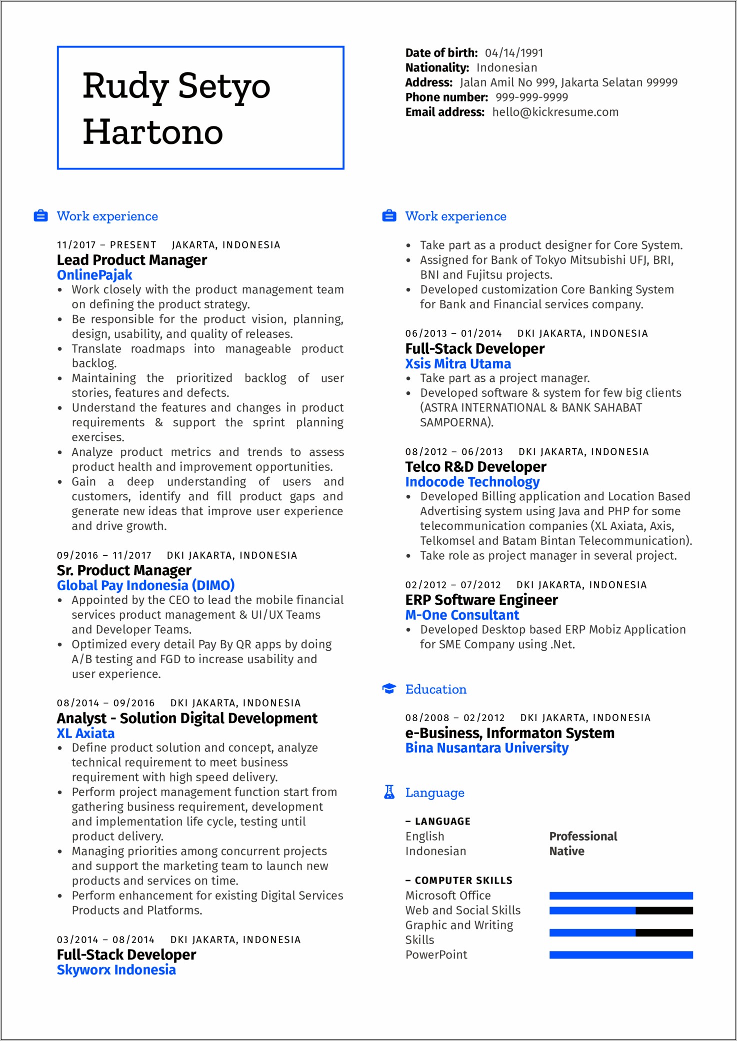 Must Haves In A Product Management Resume