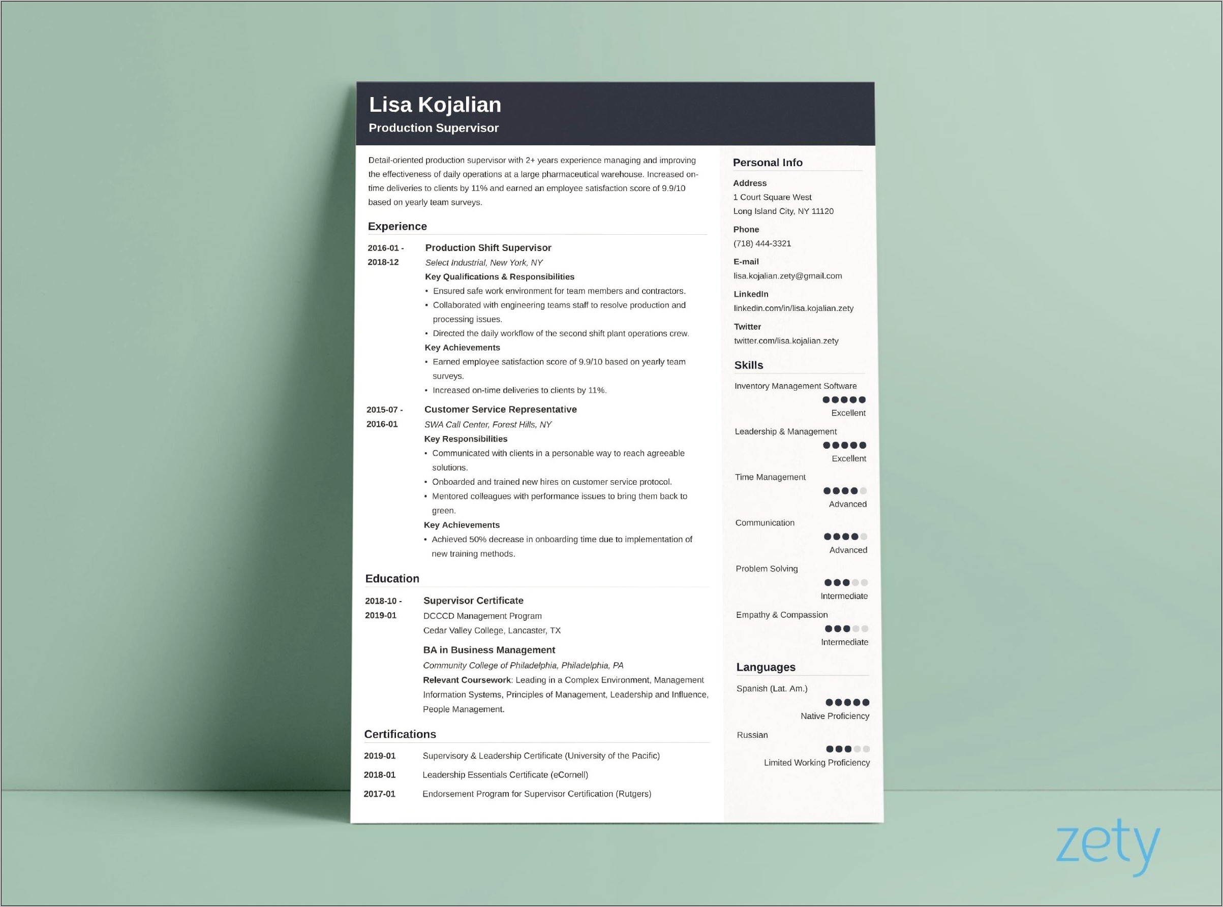 My Perfect Resume Free Templates