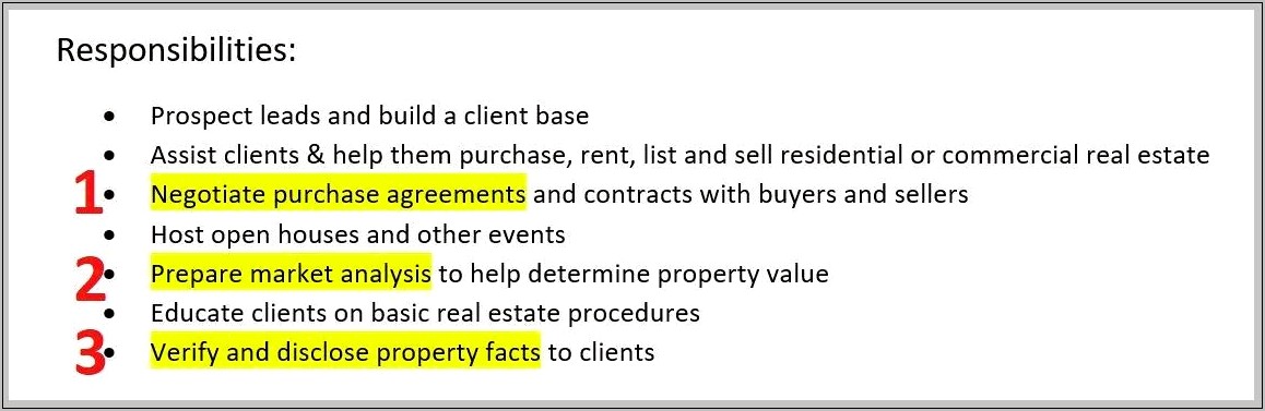 New Real Estate Agent Resume Objective