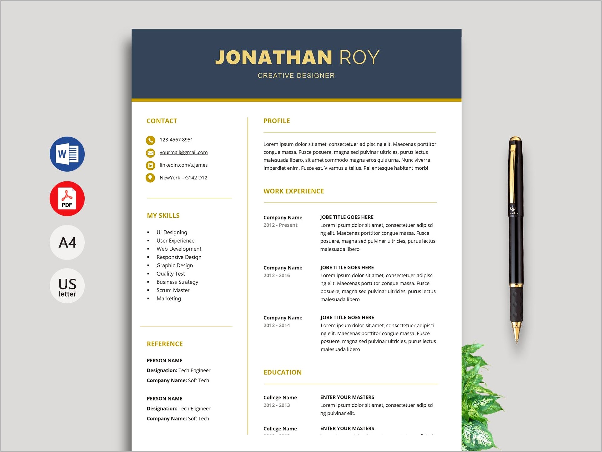 New Updated Resume Format Free Download