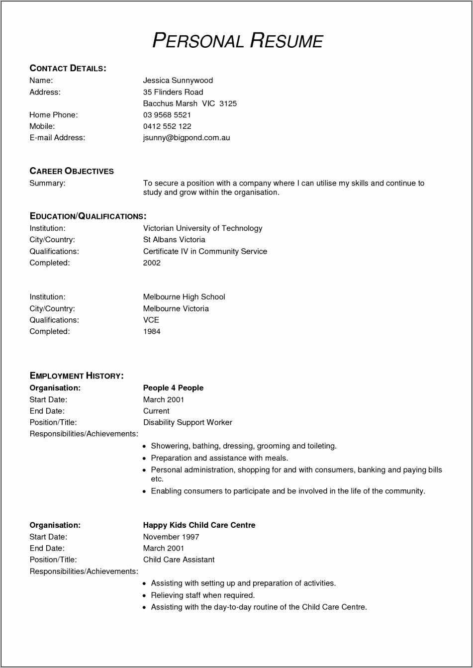No Experience Entry Level Receptionist Resume