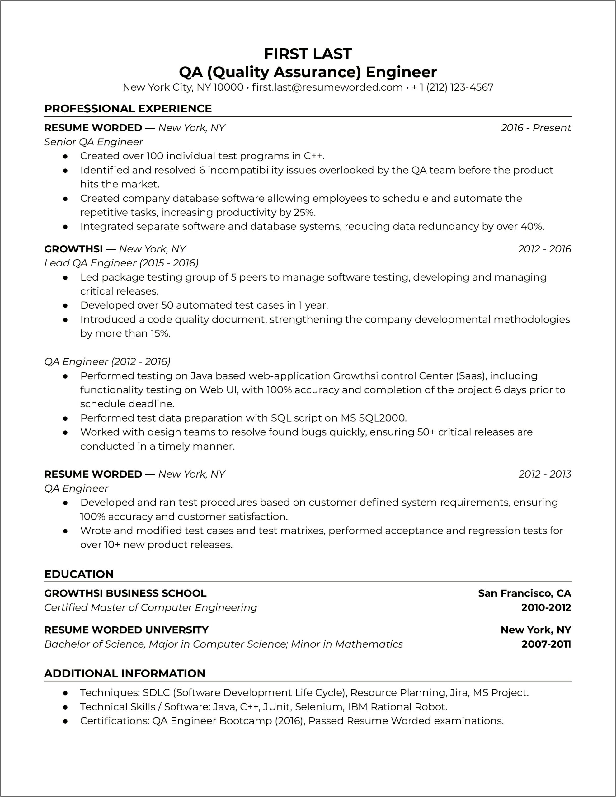 No Experience Resume Cyber Security New Grad