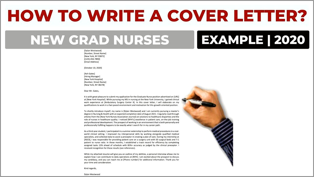 Nursing Resume With Cover Letter New Grad