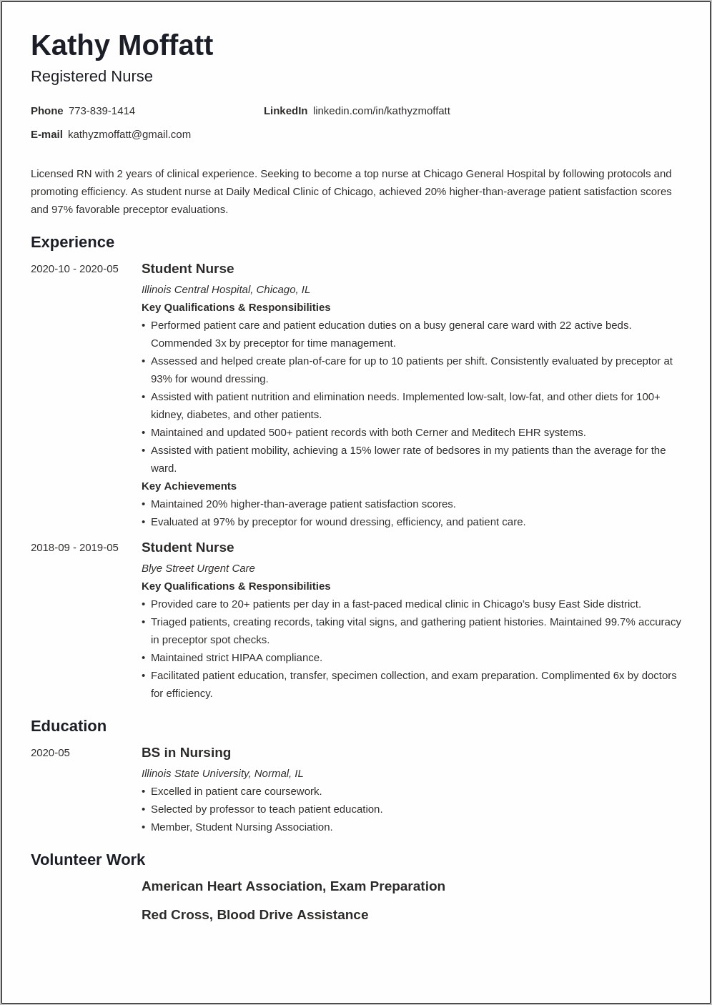 Objective For A New Nurse Resume
