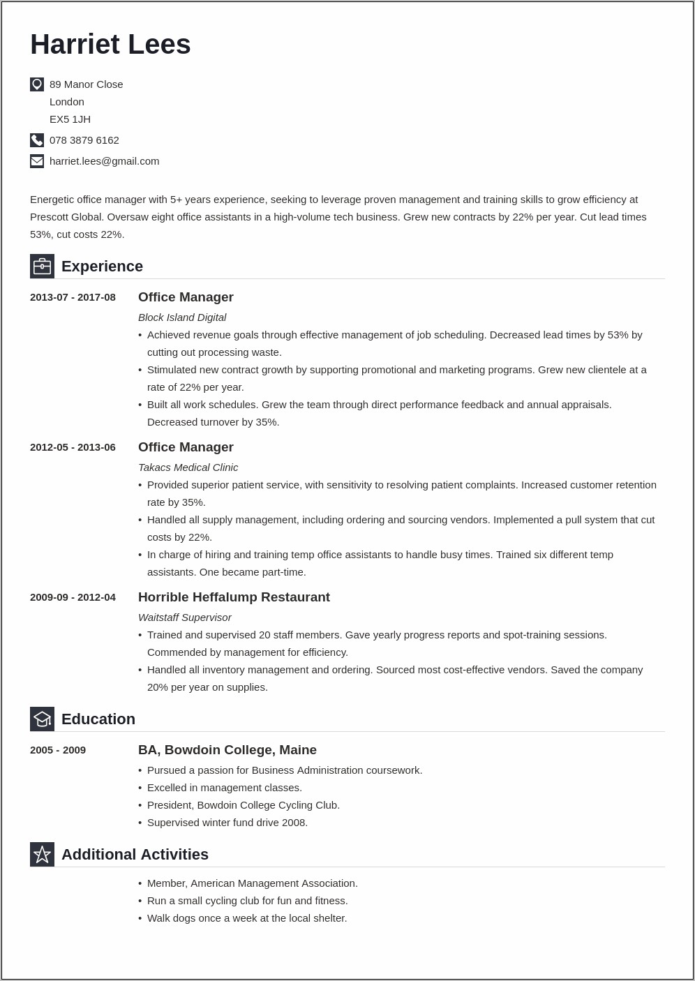 Objective For A Office Manager Resume