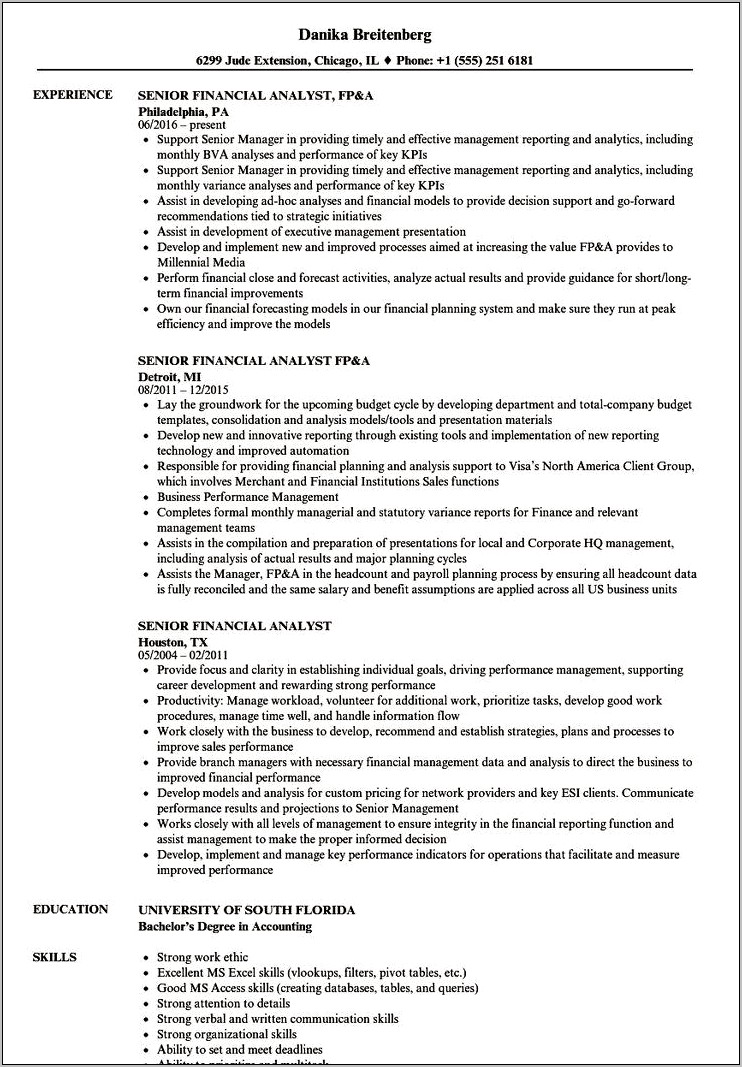 Objective For An Entry Level Resume