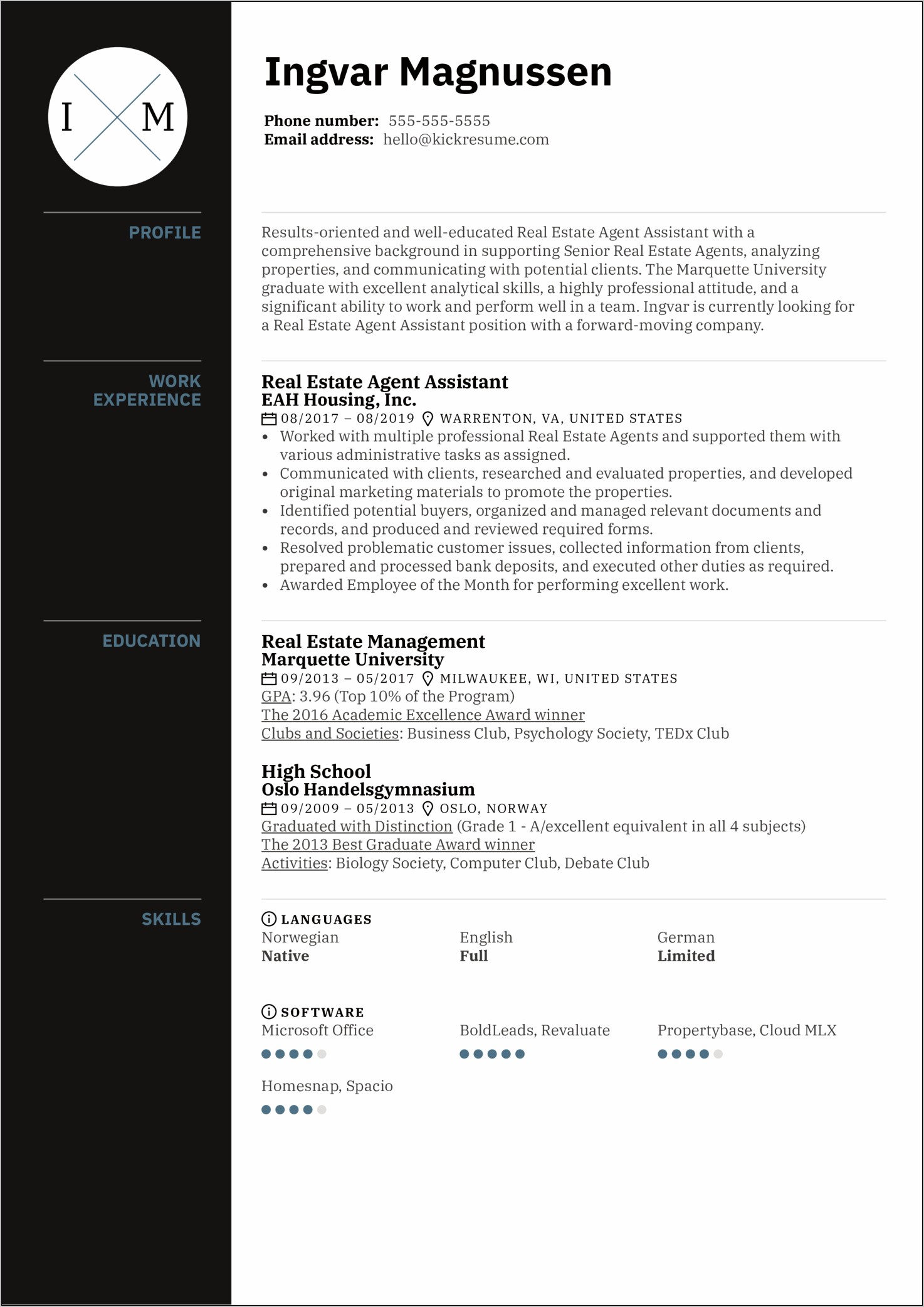 Objective For Real Estate Assistant Position Resume