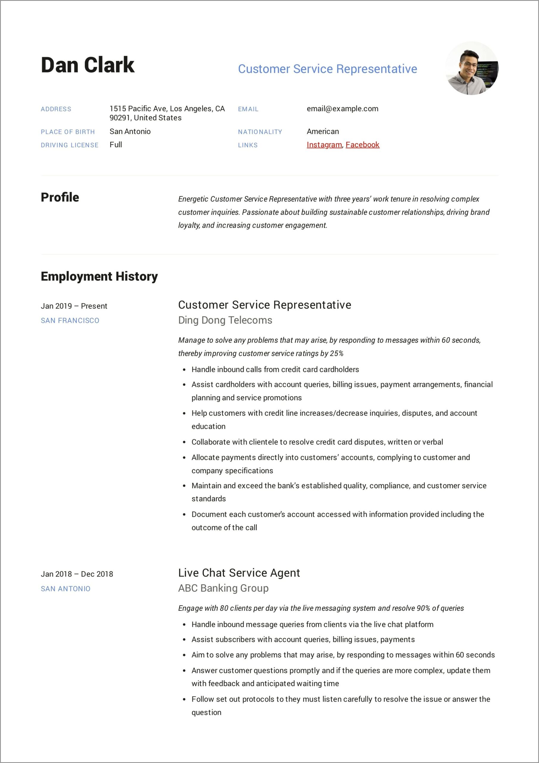 Objective For Resume Experienced Customer Service Specialist