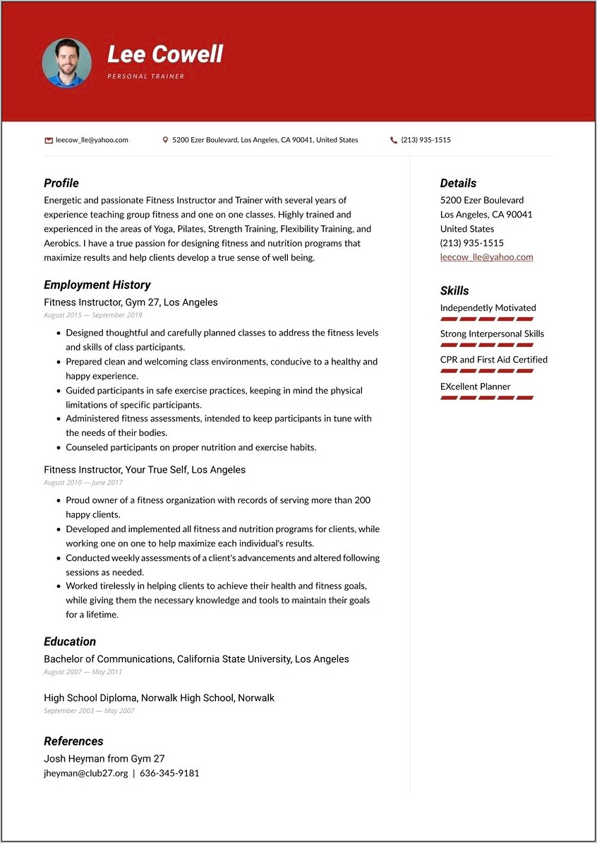 Objective For Resume For Gym Attendant