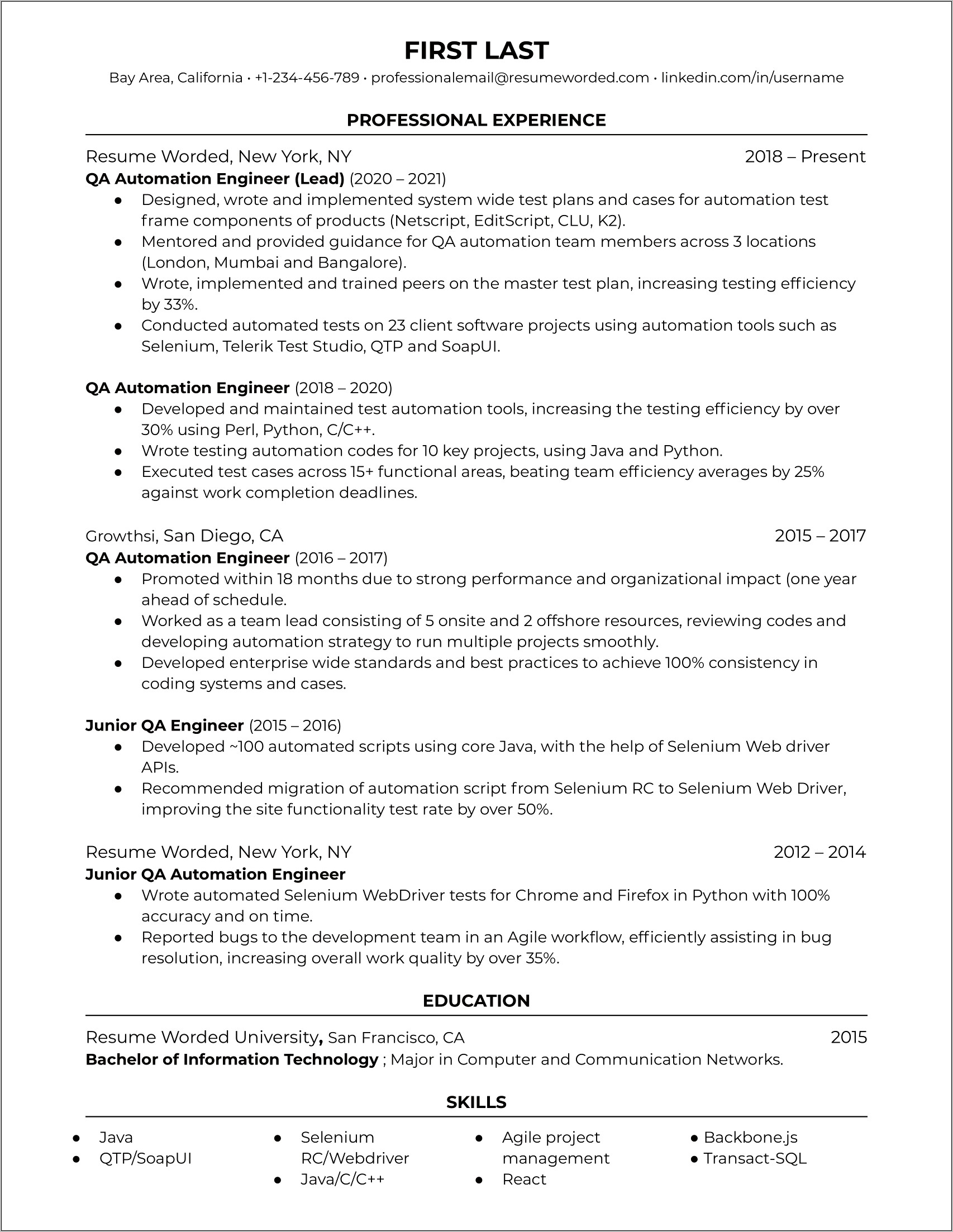 Objective For Resume For Quality Analyst