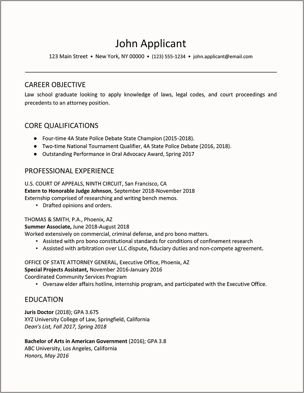 Objective For Working Student Resume