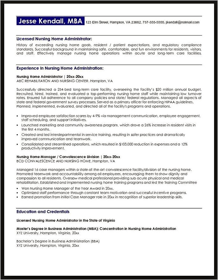 Objective In Nursing Resume For Fnp Program