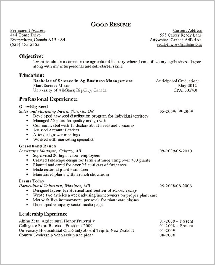 Objective In Resume For Working Student