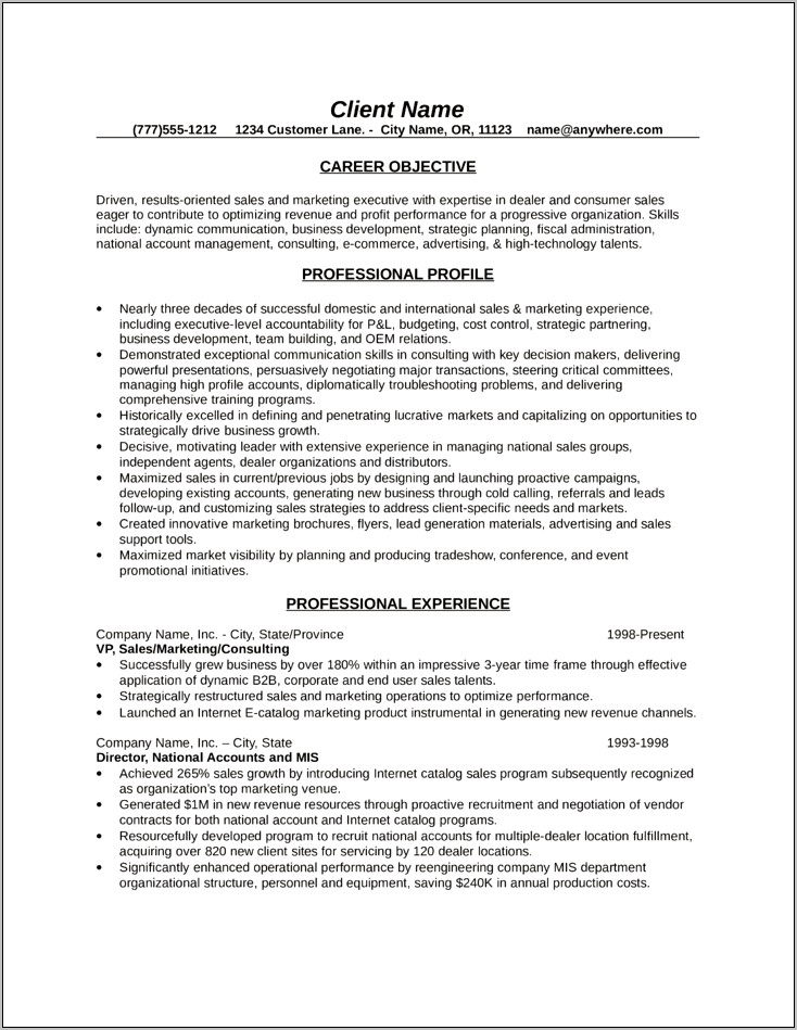 Objective Resume And Cover Letter
