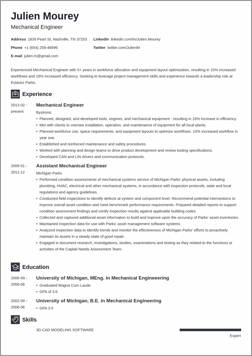 Objective Statements For Engineer Resume