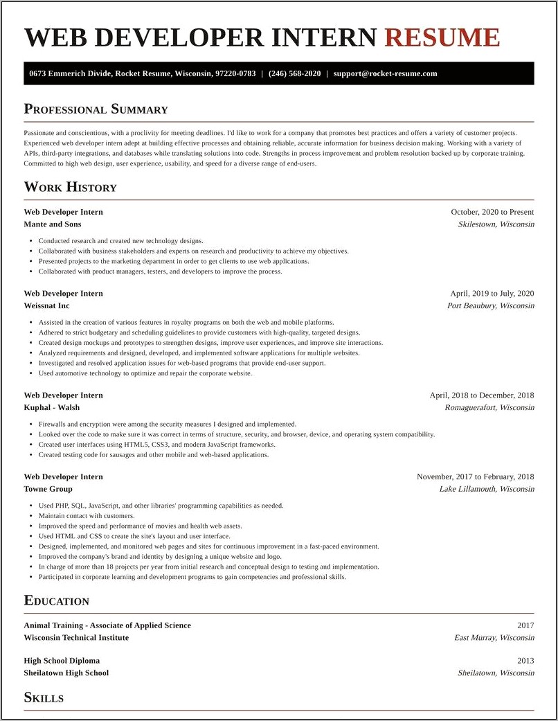 Objective To Write In Resume For Internship