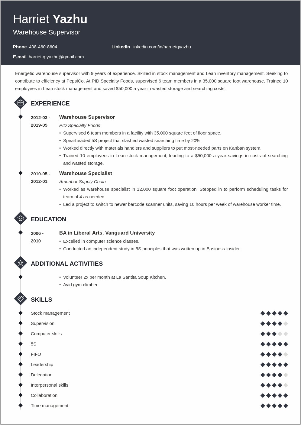 Objectives For A Foreman Resume